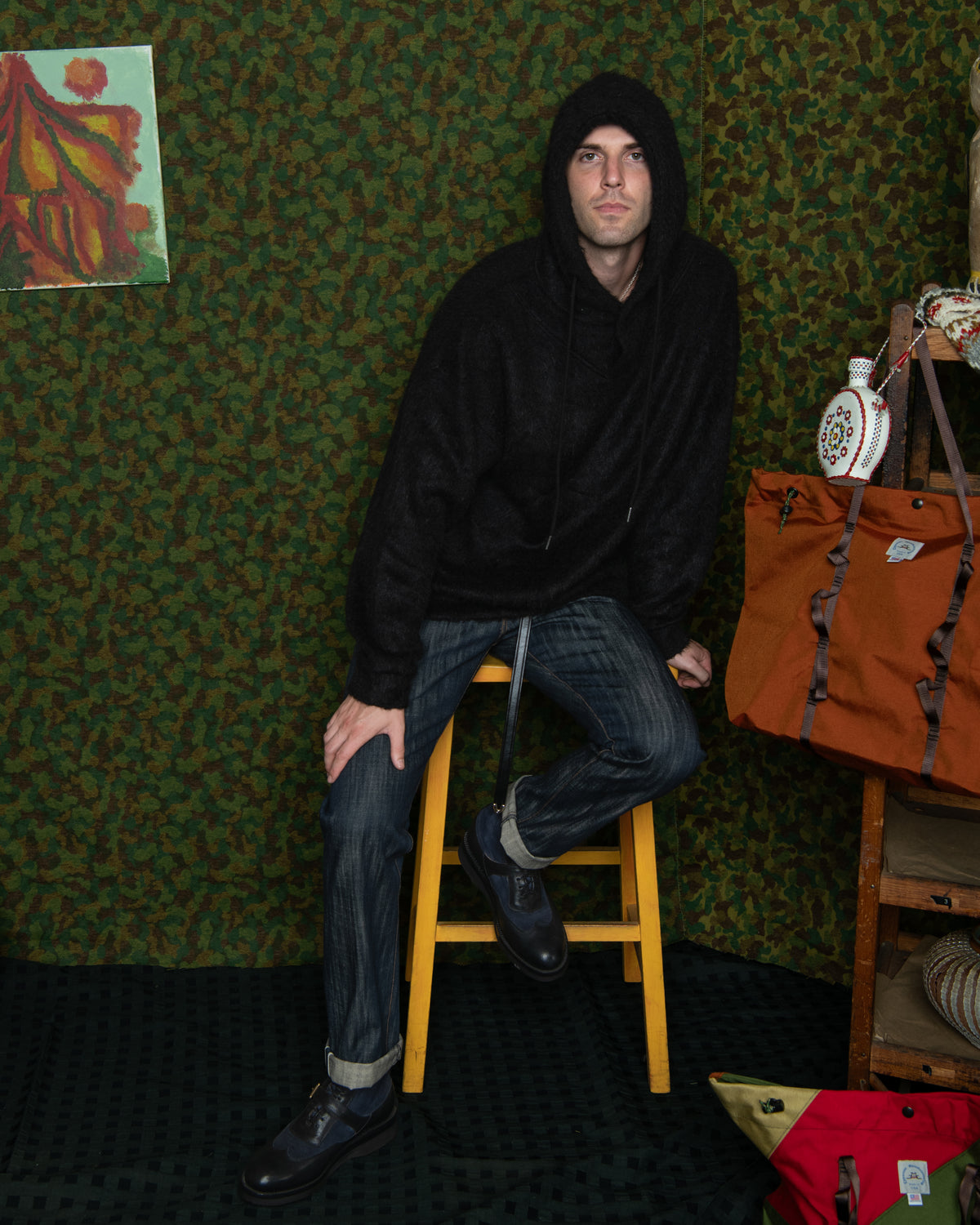 Shaggy Hoodie - Solid Black