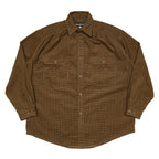 Giorgio Work Shirt- Houndstooth Corduroy Khaki