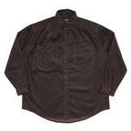 Giorgio Work Shirt- Houndstooth Corduroy Brown
