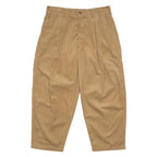 Double Pleat Easy Trouser - Corduroy 8 Wale Khaki