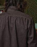 Giorgio Work Shirt- Houndstooth Corduroy Brown