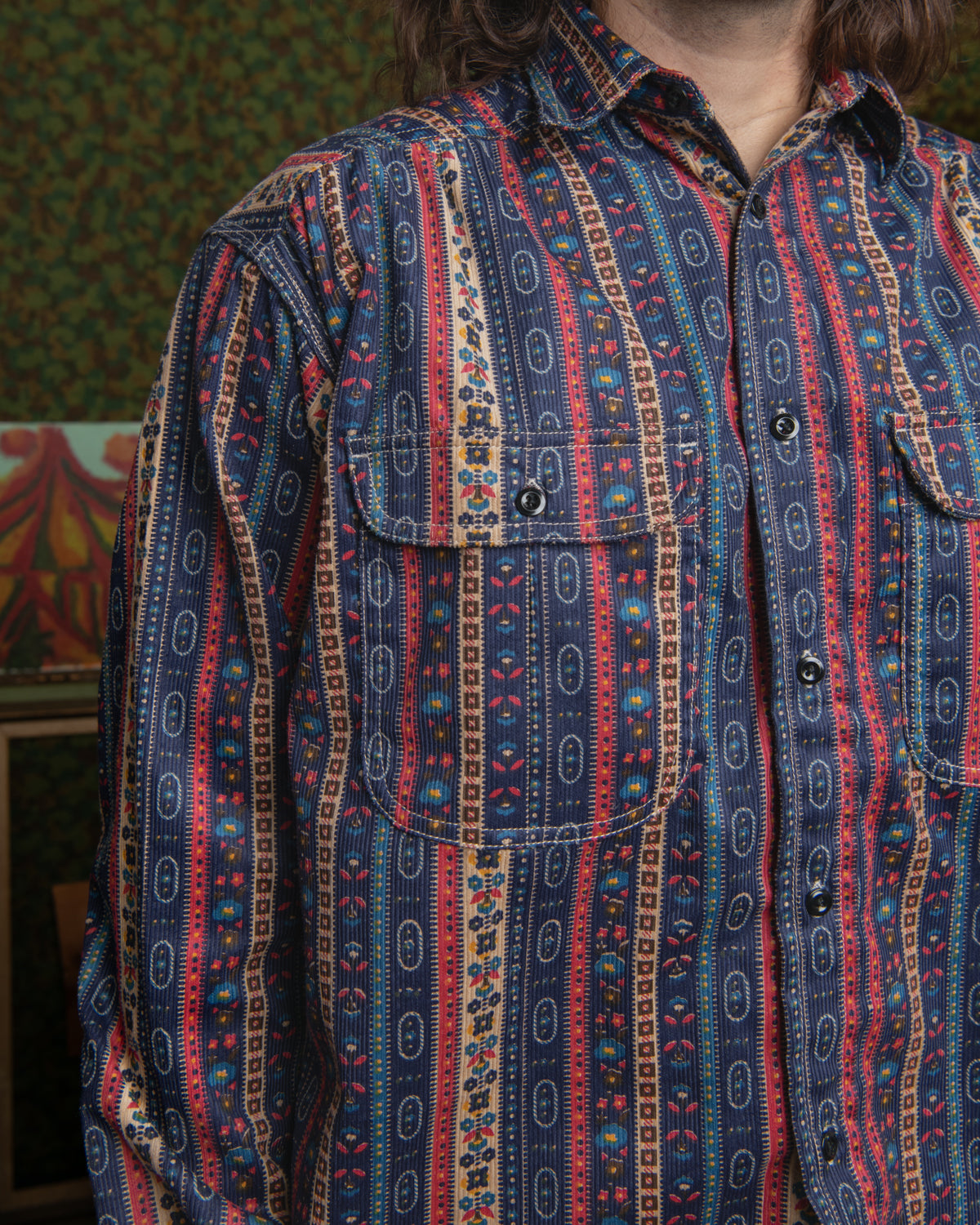 Giorgio Work Shirt- Flower Corduroy