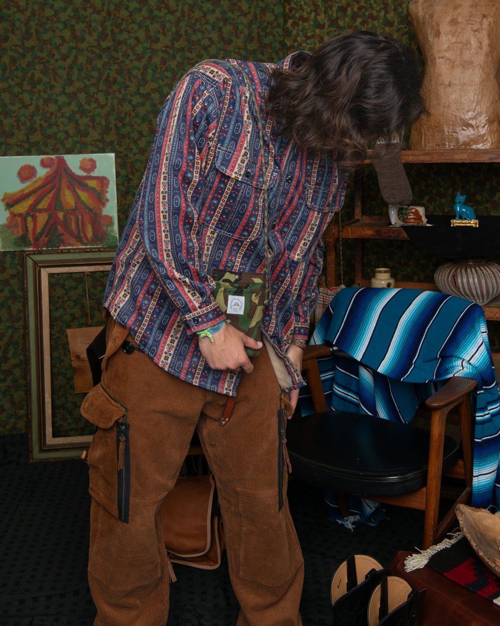 Giorgio Work Shirt- Flower Corduroy