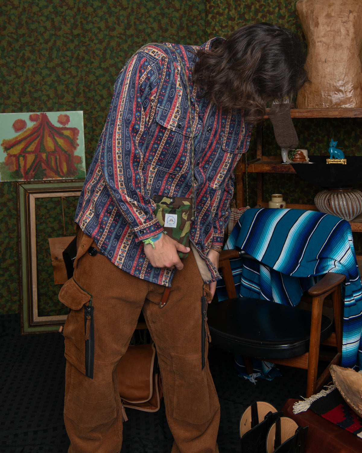 Giorgio Work Shirt- Flower Corduroy